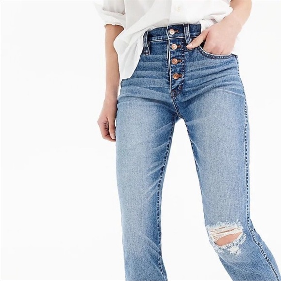 J. Crew Denim - J. Crew Vintage Straight Frayed Button Fly Jeans